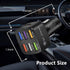 Fast Charging 6 Ports Car Phone Charger Adapter, QC3.0/3.1A Type Smart Shunt USB Charger for iPhone 14 13 12, S22 S21