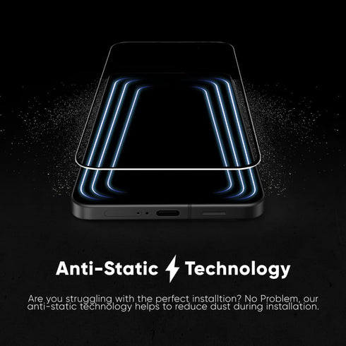 FLOLAB NanoArmour ONETIME for Samsung Galaxy S24 Case Friendly Screen Protector, Tempered Glass 2 Pack