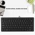 Wired Mini Japanese Keyboard, USB Ergonomic Ultra-Thin 78 Key for Desktop, Computer, PC Gamers (Black)