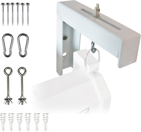 Elite Screens 6" White Projector Screen L-Brackets, Single Metal Welded Construction, Wall