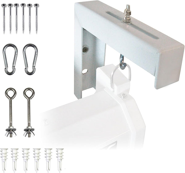 Elite Screens 6" White Projector Screen L-Brackets, Single Metal Welded Construction, Wall