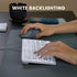 Perixx PERIBOARD-332MW Wired Backlit Scissor Keyboard - Compatible with Mac OS X, Mini Size, White Backlit