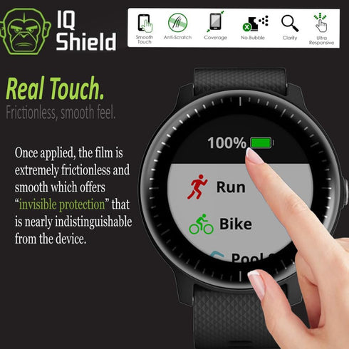 IQShield Screen Protector for Garmin Vivoactive 3 Music, 6-Pack, Anti-Bubble Clear TPU Film