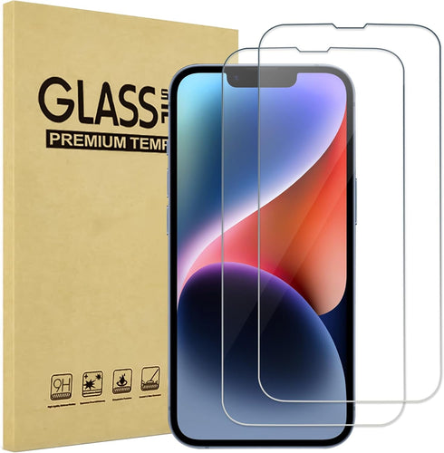 ProCase 2 Pack Screen Protector for iPhone 14 / iPhone 13 / iPhone 13 Pro 6.1 Inch, Clear Tempered Glass