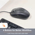 X9 USB Keyboard and Mouse Combo, Ergonomic Full-Sized Wired Keyboard and Mouse with Wire for Desktop & Laptop
