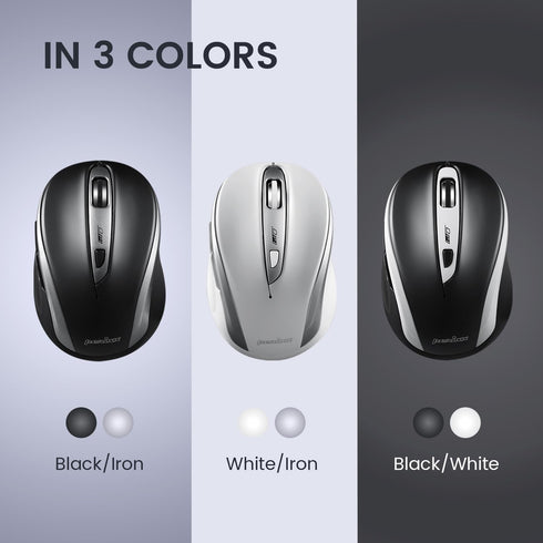 Perixx PERIMICE-721SW Wireless Ergonomic Mouse - 5 Button Optical Design, Silent Clicks, Compatible with Desktop and