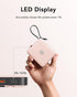 VRURC 22.5W 10000mAh Pack 17 16 S26 S25 Pink(1 Pack) Portable Charger for iPhone Built-in Cables, USB C Fast Charging