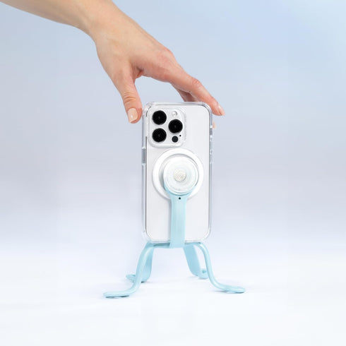 PopSockets Flexible Phone Mount & Stand - Universal Device Tripod Mount, Blue Sigh