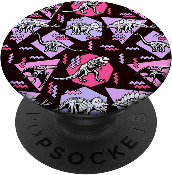 PopSockets PopGrip Cool Dinosaurs Pattern Design Dino Gifts For Kids On Black: Swappable Grip for Phones & Tablets