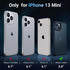 TORRAS Shockproof Case for iPhone 13 Mini, 10 FT Military Drop Protection Translucent Hard PC Back, Matte Black