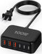 USB C Charger Block, 100W GaN 6 Port PD USB C QC USB A Wall Charger Adapter Plug Cube, Super Fast Charging Station Hub