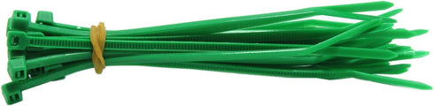 QualGear CT1-MC-200-P Self-Locking Cable Ties, Assorted, 200/Poly Bag, Green, Black, Yellow, Orange