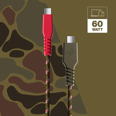 Skullcandy Line+ 60W Braided USB C Charger Cable, Fast Charging for iPad, Macbook Pro, Samsung Galaxy, 4ft
