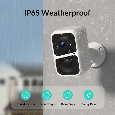 VKfoy 2K 2-Way Storage(32G Vicohome Battery-Powered WiFi Security Camera, Outdoor/Indoor with AI Motion Detection, Full