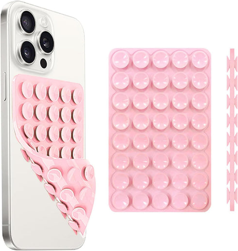 Generic Mobile Phone Suction Cup Silicone Exquisite Double-Sided Type, 2 Sets, Hands-Free Mobile