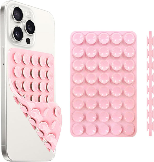 Generic Mobile Phone Suction Cup Silicone Exquisite Double-Sided Type, 2 Sets, Hands-Free Mobile
