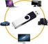 Maspen 2 Pack 64GB 2.0 USB Flash Drive USB Thumb Drives Jump Drive Fold Storage Memory Stick Swivel Design - Black