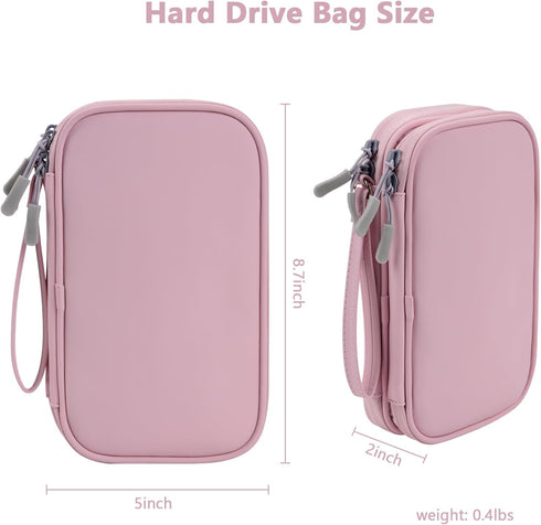 Tech Organizer Travel Carrying Case, Cables Pouch for Organizing Electronics Accessories, Charger, Power Bank