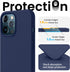 JELE Shockproof Case for iPhone 12 Pro Max - Navy Blue Liquid Silicone with Military Grade Drop Protection
