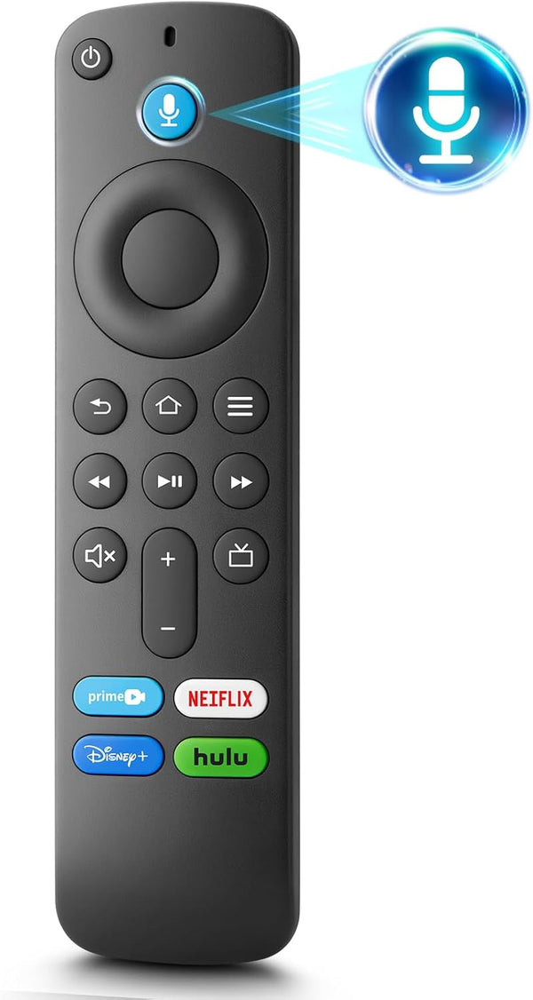 Voice Remote Control Replacement for Fire TV Stick, Cube, and Insignia-Toshiba-Pioneer Smart TVs