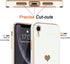 Teageo Compatible with iPhone Xr Case for Women Girl, Cute Love-Heart Luxury Bling Soft Back Cover for iPhone Xr