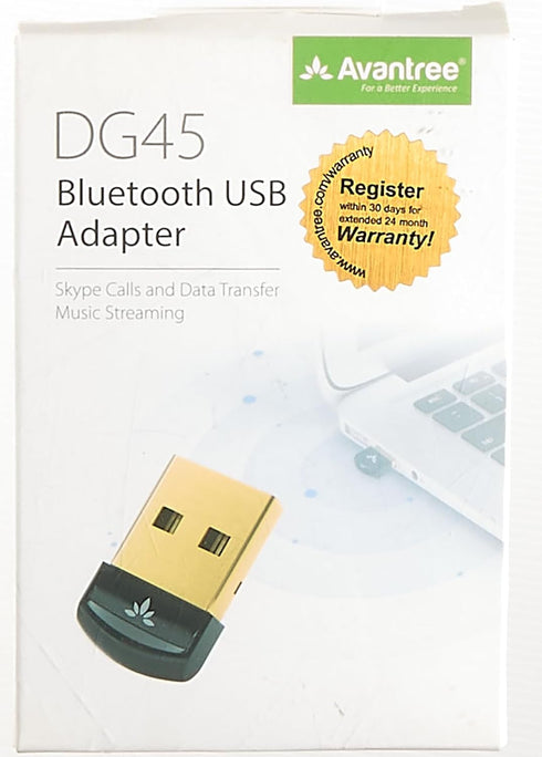 Avantree DG45 USB Bluetooth 5.0 Adapter for PC, Wireless Dongle for Desktop Laptop, Transfer for Headphones Speakers