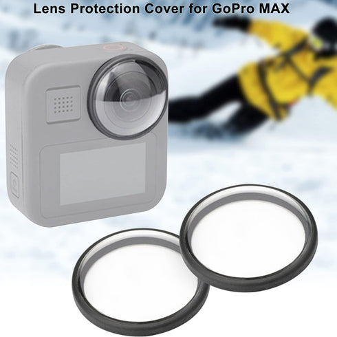 2 Pcs FitStill Lens Cover for Go Pro MAX Action Camera Lens Protector Kit, Sticky Lens Guards Protection for Camera, Go Pro MAX Waterproof Transparent Lens Protector, Camera Protection