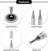 MECCANIXITY 4pcs Ballpoint Pen with Stylus Tip, 2 in 1 Ink Pen Fine Point Disc Stylus for Touch Screens