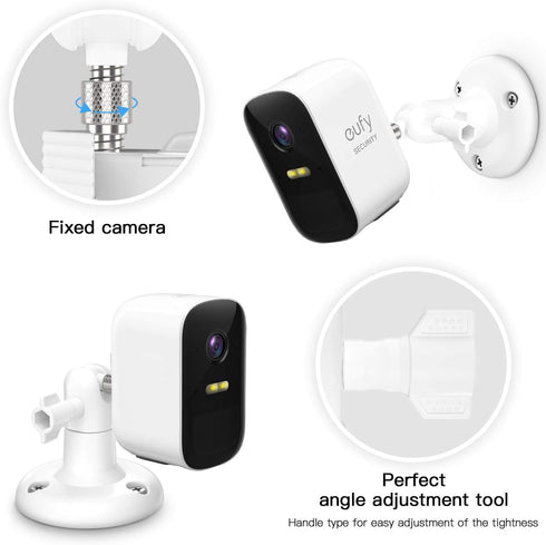 Adjustment Wall Mount Holder for Eufycam 2c, Eufycam 2, Eufycam E and Other Eufycams, 1/4" Screw Eufycam Wall Mounts
