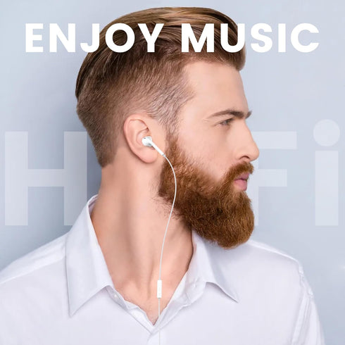 MOSWAG Wired Earbuds with Microphone, 3.5mm Jack in Ear Headphones Suitable for Smartphones, Computers, Laptops, iPads