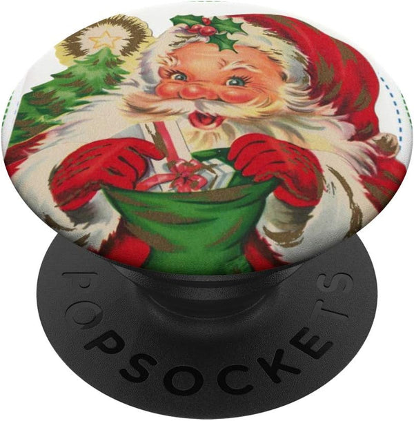 PopSockets Swappable PopGrip Vintage Merry Christmas Santa Claus