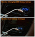 3IN1 Digital Volt Gauge with USB Car Charger, 24W Cigarette Lighter Voltage Display Volt Meter with LED Voltage & Amps