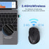 Wireless Mouse, D-09 USB Cordless Mice for Laptop, Ergo Grips, 5-Level 2400 DPI, Portable for PC