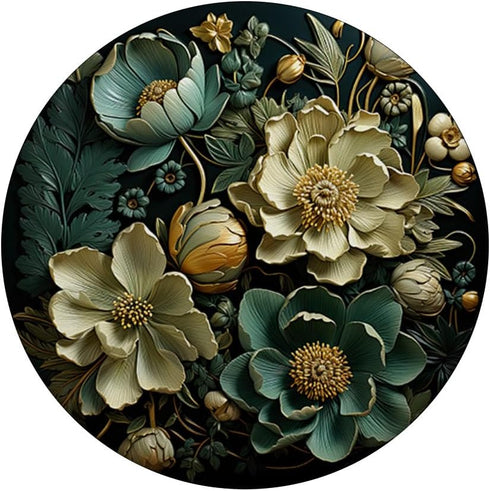 botanical and succulent designs Floral Flower Beautiful Flowers and Leaves Green PopSockets Adhesive PopGrip
