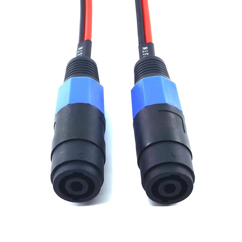 Banana Plugs to Speakon Speaker Adapter Cable 12awg 6in/2 Pack
