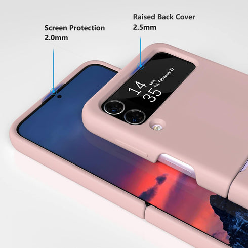 E Segoi 4 4 5G Designed for Galaxy Z Flip Case, Liquid Silicone Gel Rubber Shockproof Case Soft Microfiber Cloth Lining