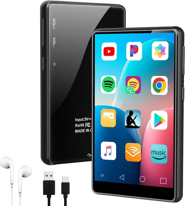XBENDON MP3 Player with Bluetooth and WiFi, 4" Touch Screen Music Player with