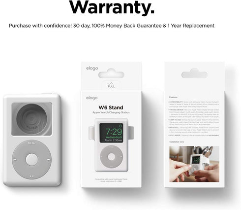 elago W6 Apple Watch Stand Compatible with iWatch Series 1-10 (46mm, 45mm, 44mm, 42mm, 41mm, 40mm, 38mm)