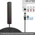 BINGFU Car Stereo FM AM Radio Antenna Car Adhesive Mount Hidden Patch Antenna for Vehicle Truck SUV Stereo in Dash Head