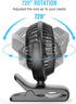 HONYIN 720° Rotation Small Desk Clip-on Fan, 3 Speeds Quiet Personal Cooling Fan for Bedroom and Office