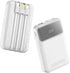 10000mAh Portable Charger with Built-in Cable, PD 22.5W Fast Charging Battery Pack