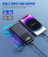 UYAYOHU Portable Charger, Power Bank, 15000mAh Battery Pack Fast Charging Lightweight, Built-in AC Wall Plug and 2 Output Cables with LED Display for iPhone15 14 13 12 11 Samsung iPad etc(Deep Black)