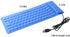 Soft Silicone Keyboard, Foldable, Portable Wired Keyboard, USB+PS2 Interface, Waterproof, 85 Keys (Blue)