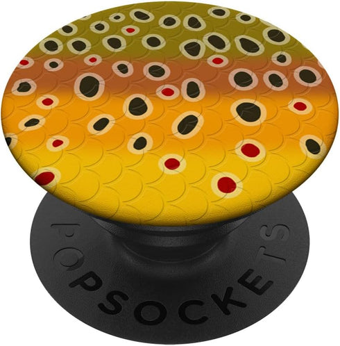 Brown Trout Pattern Fish Art PopSockets Standard PopGrip - Fishing Gift