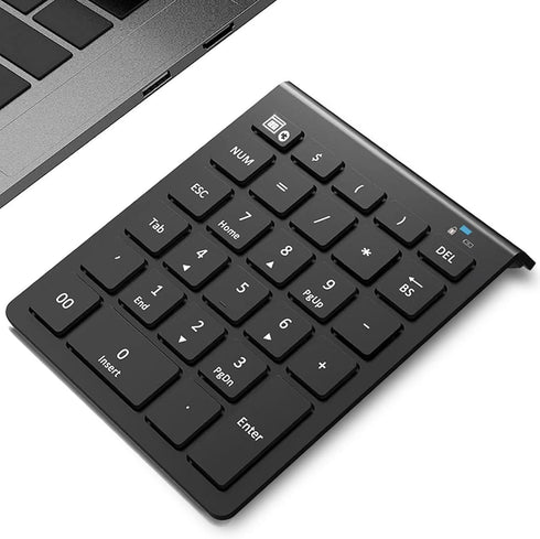 Bluetooth Number Pad for Laptop, Wireless Numeric Keypad, 28 Keys Numpad for Laptop, MacBook Air/Pro, iMac, Surface Pro