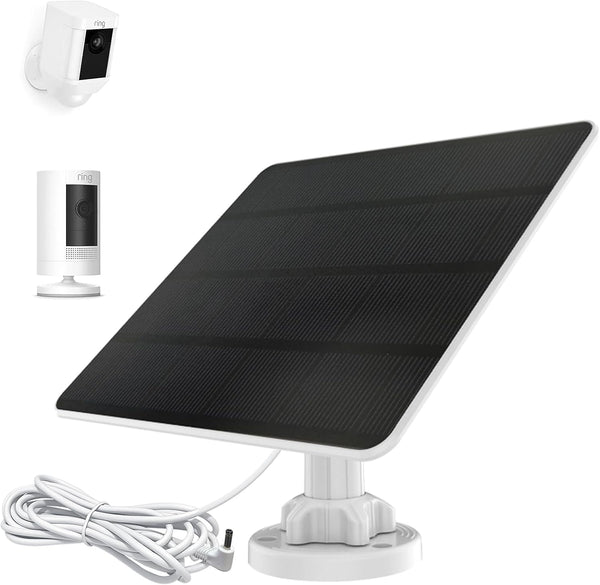Ring Camera Solar Panel Charger for Stick Up Cam Battery, Waterproof, 5W 6V Fast Charging (1 Pack)