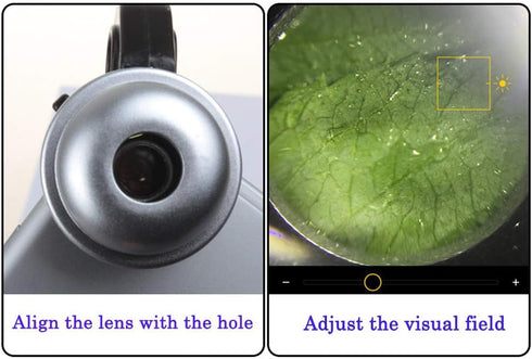 Jiusion 30X Zoom Bright LED Stereo Microscope Magnifier Clip-On Cell Phone Mobile Phone Camera Lens Compatible