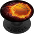 Basketball Fire Flame Pattern on Black Background PopSockets Standard Grip