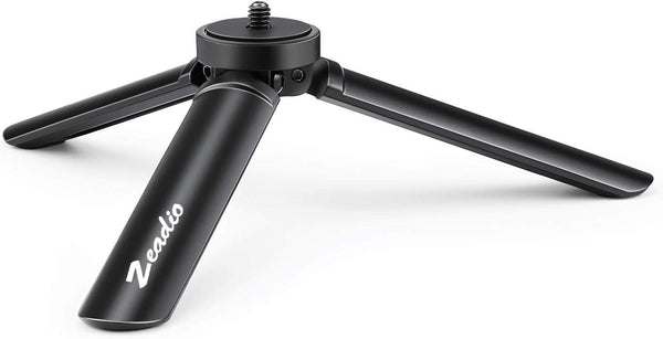 Zeadio Metal Mini Tripod, Max Load 20kg/44lb, Desktop Tabletop Stand for Smooth 4, Crane Plus, Osmo Mobile, All Cameras