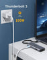 MOKiN USB C to Dual HDMI Adapter Docking Station - USB C Hub with Dual HDMI, 3 USB Ports, PD Compatible for Dell XPS